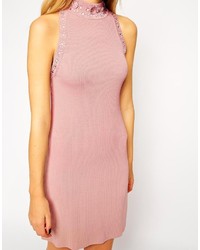 rosa gerade geschnittenes Kleid von Asos