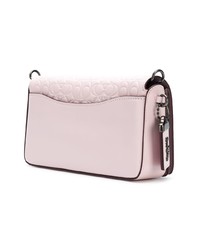 rosa gesteppte Leder Clutch von Coach