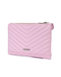 rosa gesteppte Leder Clutch von Rebecca Minkoff