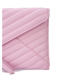 rosa gesteppte Leder Clutch von Rebecca Minkoff