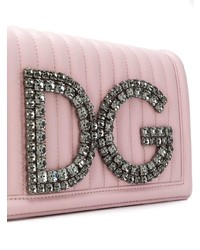 rosa gesteppte Leder Umhängetasche von Dolce & Gabbana