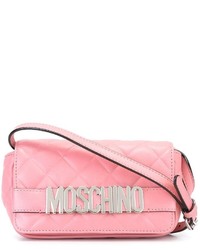 rosa gesteppte Leder Umhängetasche von Moschino