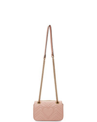 rosa gesteppte Satchel-Tasche aus Leder von Gucci