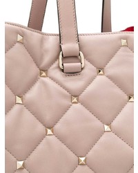 rosa gesteppte Shopper Tasche aus Leder von Valentino