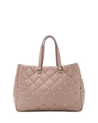 rosa gesteppte Shopper Tasche aus Leder von Valentino