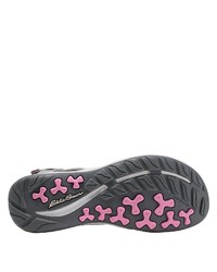 rosa Gummi flache Sandalen von Eddie Bauer