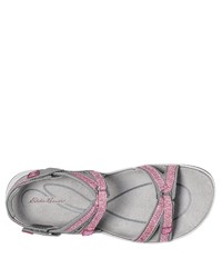 rosa Gummi flache Sandalen von Eddie Bauer