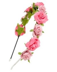 rosa Haarband mit Blumenmuster