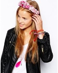 rosa Haarband mit Blumenmuster von Johnny Loves Rosie