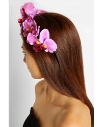 rosa Haarband mit Blumenmuster
