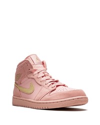 rosa hohe Sneakers aus Leder von Nike