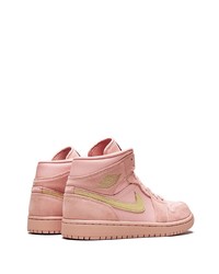 rosa hohe Sneakers aus Leder von Nike
