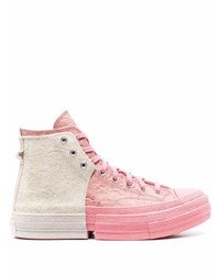 rosa hohe Sneakers aus Leder von Converse