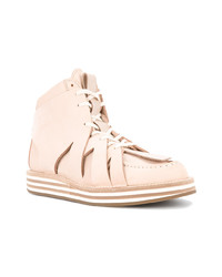 rosa hohe Sneakers aus Leder von Hender Scheme