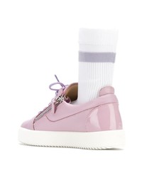rosa hohe Sneakers aus Leder von Giuseppe Zanotti Design