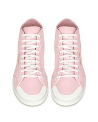 rosa hohe Sneakers aus Leder von Saint Laurent