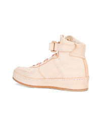 rosa hohe Sneakers aus Leder von Hender Scheme