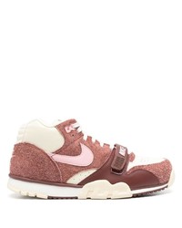 rosa hohe Sneakers aus Leder von Nike