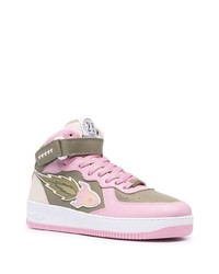 rosa hohe Sneakers aus Leder von Enterprise Japan