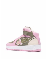 rosa hohe Sneakers aus Leder von Enterprise Japan