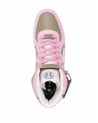 rosa hohe Sneakers aus Leder von Enterprise Japan