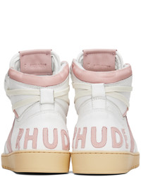 rosa hohe Sneakers aus Leder von Rhude