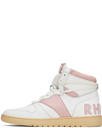 rosa hohe Sneakers aus Leder von Rhude