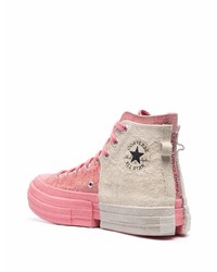 rosa hohe Sneakers aus Leder von Converse