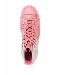 rosa hohe Sneakers aus Leder von Converse