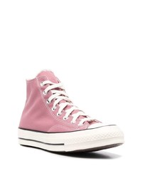 rosa hohe Sneakers aus Segeltuch von Converse