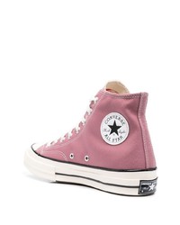 rosa hohe Sneakers aus Segeltuch von Converse