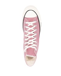 rosa hohe Sneakers aus Segeltuch von Converse