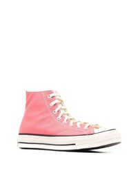rosa hohe Sneakers aus Segeltuch von Sunnei