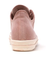 rosa hohe Sneakers aus Segeltuch von Rick Owens DRKSHDW