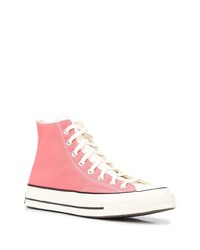 rosa hohe Sneakers aus Segeltuch von Converse