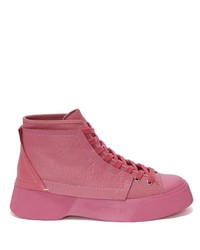 rosa hohe Sneakers aus Segeltuch von JW Anderson