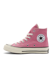 rosa hohe Sneakers aus Segeltuch von Converse