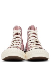 rosa hohe Sneakers aus Segeltuch von Converse