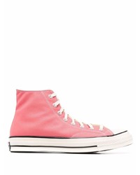 rosa hohe Sneakers aus Segeltuch von Sunnei