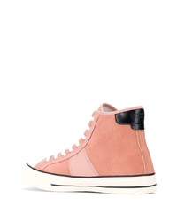 rosa hohe Sneakers aus Wildleder von Sandro Paris