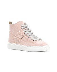 rosa hohe Sneakers aus Wildleder von Hogan