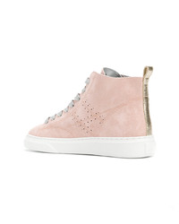 rosa hohe Sneakers aus Wildleder von Hogan