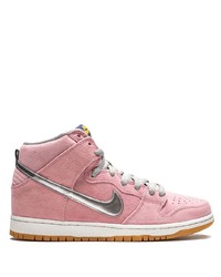 rosa hohe Sneakers aus Wildleder von Nike