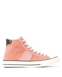 rosa hohe Sneakers aus Wildleder von Sandro Paris