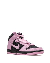 rosa hohe Sneakers aus Wildleder von Nike