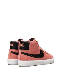 rosa hohe Sneakers aus Wildleder von Nike