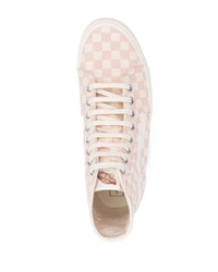 rosa hohe Sneakers mit Karomuster von Vans