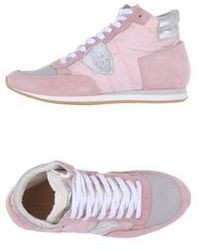 rosa hohe Sneakers
