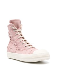 rosa hohe Sneakers von Rick Owens DRKSHDW