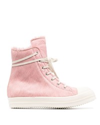rosa hohe Sneakers von Rick Owens
